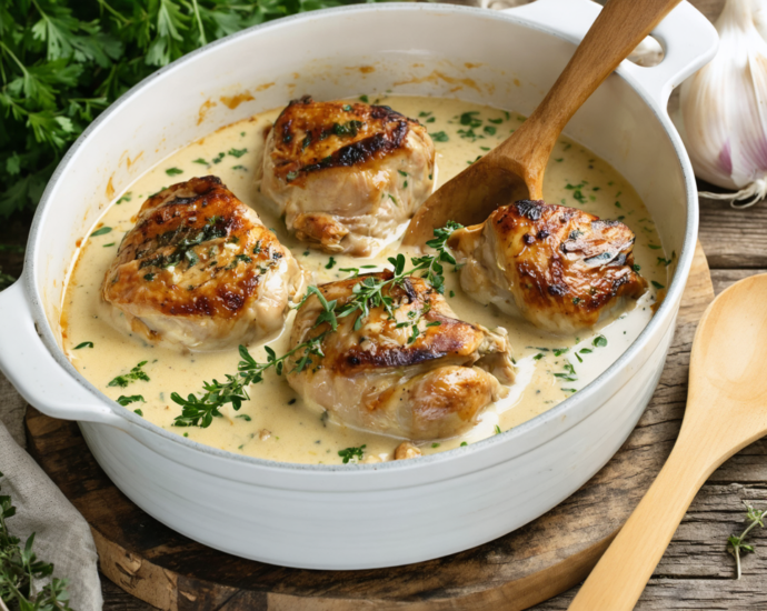 découvrez notre recette simple et gourmande de pintade en cocotte à la crème, parfaite pour un repas savoureux et convivial.