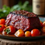 Daube de bœuf classique mijotée au vin rouge et légumes de saison