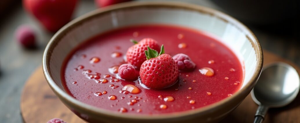 Délicieuse soupe de champagne aux fruits rouges surgelés : recette simple et rapide