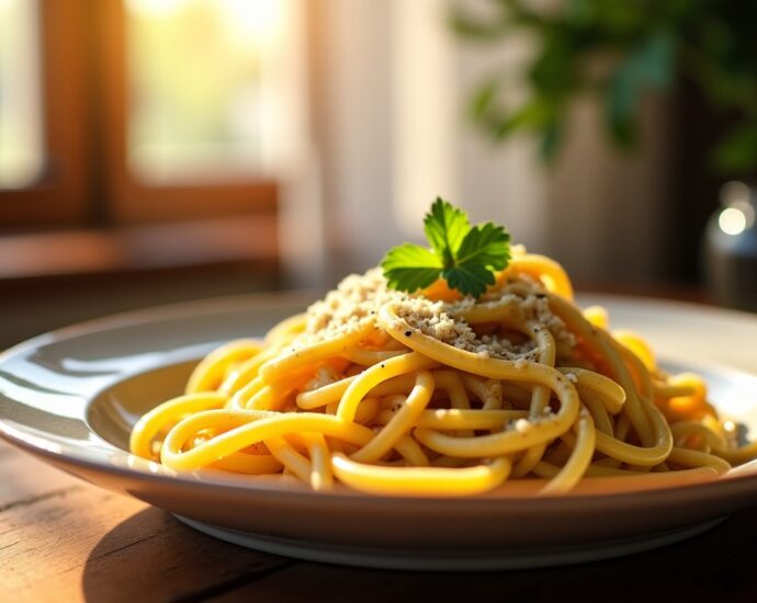 Recette facile des pâtes carbonara : crème fraîche liquide ou épaisse au choix