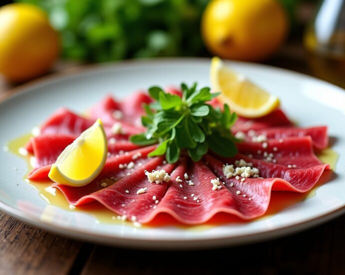 Carpaccio de bœuf : des accompagnements faciles et gourmands pour sublimer votre plat